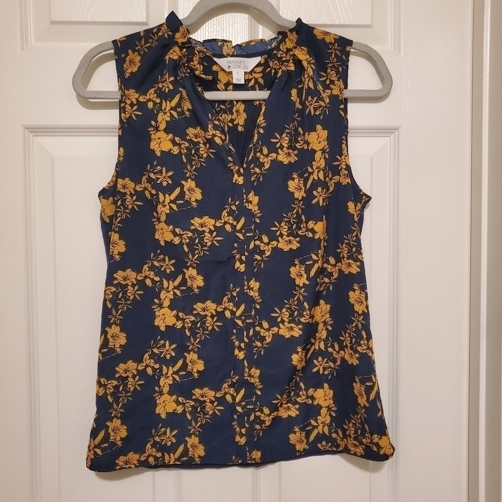 Stitch Fix Market & Spruce mixed media top Sz S